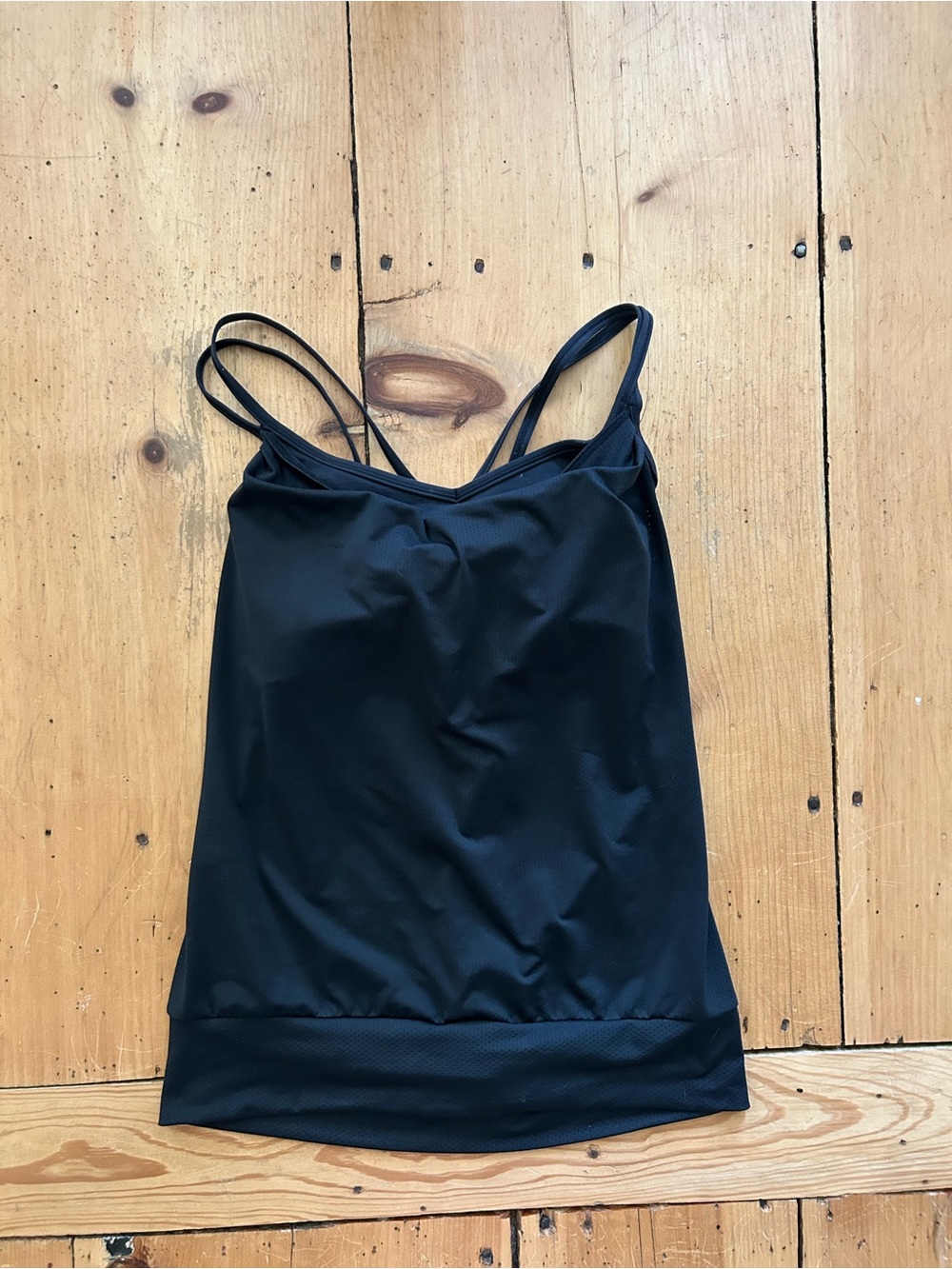Y2K Black Double-Strap Athletic Tank